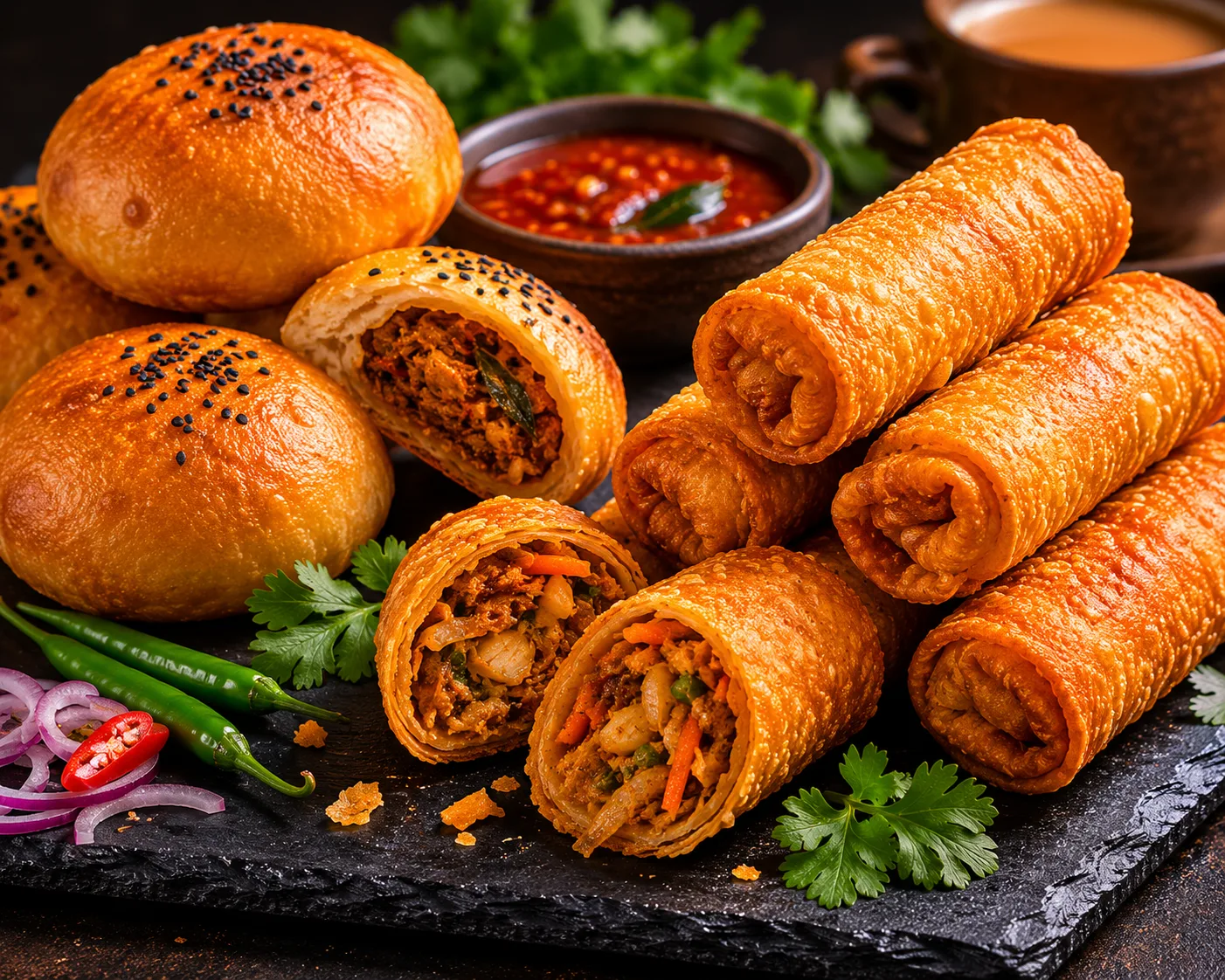 Sri Lankan rolls and fish buns